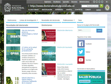 Tablet Screenshot of doctoradosaludp.unal.edu.co
