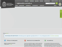 Tablet Screenshot of ingbiomedica.unal.edu.co