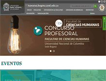 Tablet Screenshot of humanas.unal.edu.co