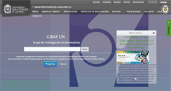 Desktop Screenshot of biomecanica.unal.edu.co