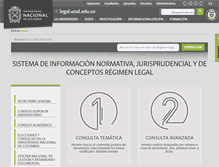 Tablet Screenshot of legal.unal.edu.co