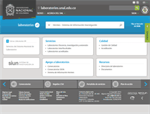 Tablet Screenshot of laboratorios.unal.edu.co