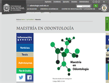 Tablet Screenshot of maestriaodontologia.unal.edu.co