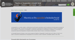 Desktop Screenshot of maestriadiscapacidad.unal.edu.co