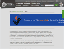 Tablet Screenshot of maestriadiscapacidad.unal.edu.co