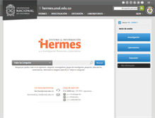 Tablet Screenshot of hermes.unal.edu.co
